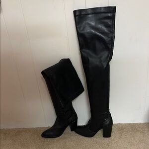 Black Over-the-Knee Women's Boots